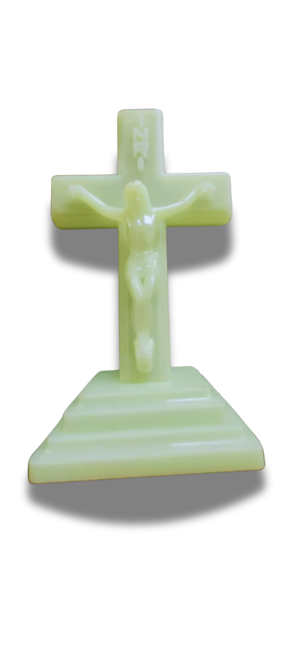 Gllowing Plastic Crucifix with Base - Image 2