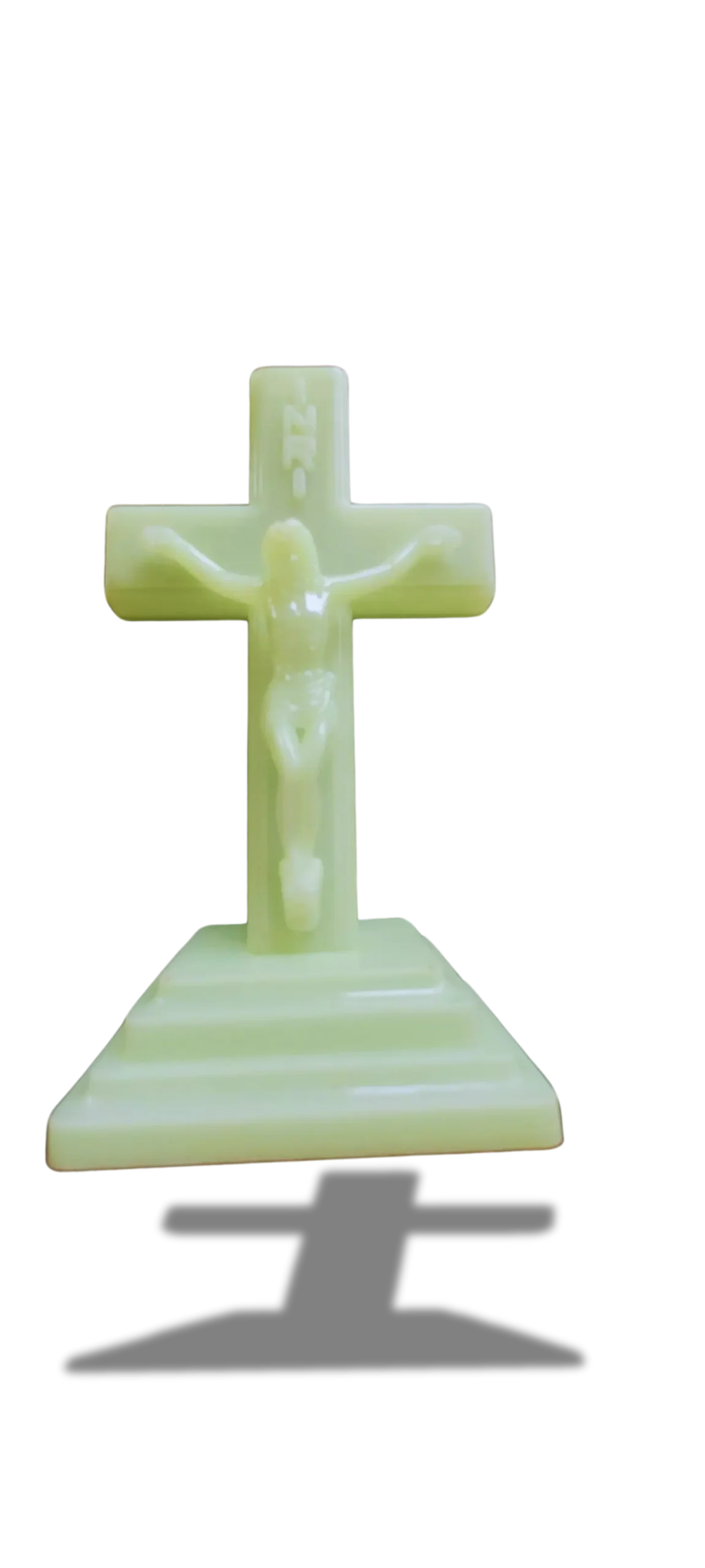 Gllowing Plastic Crucifix with Base - Image 3
