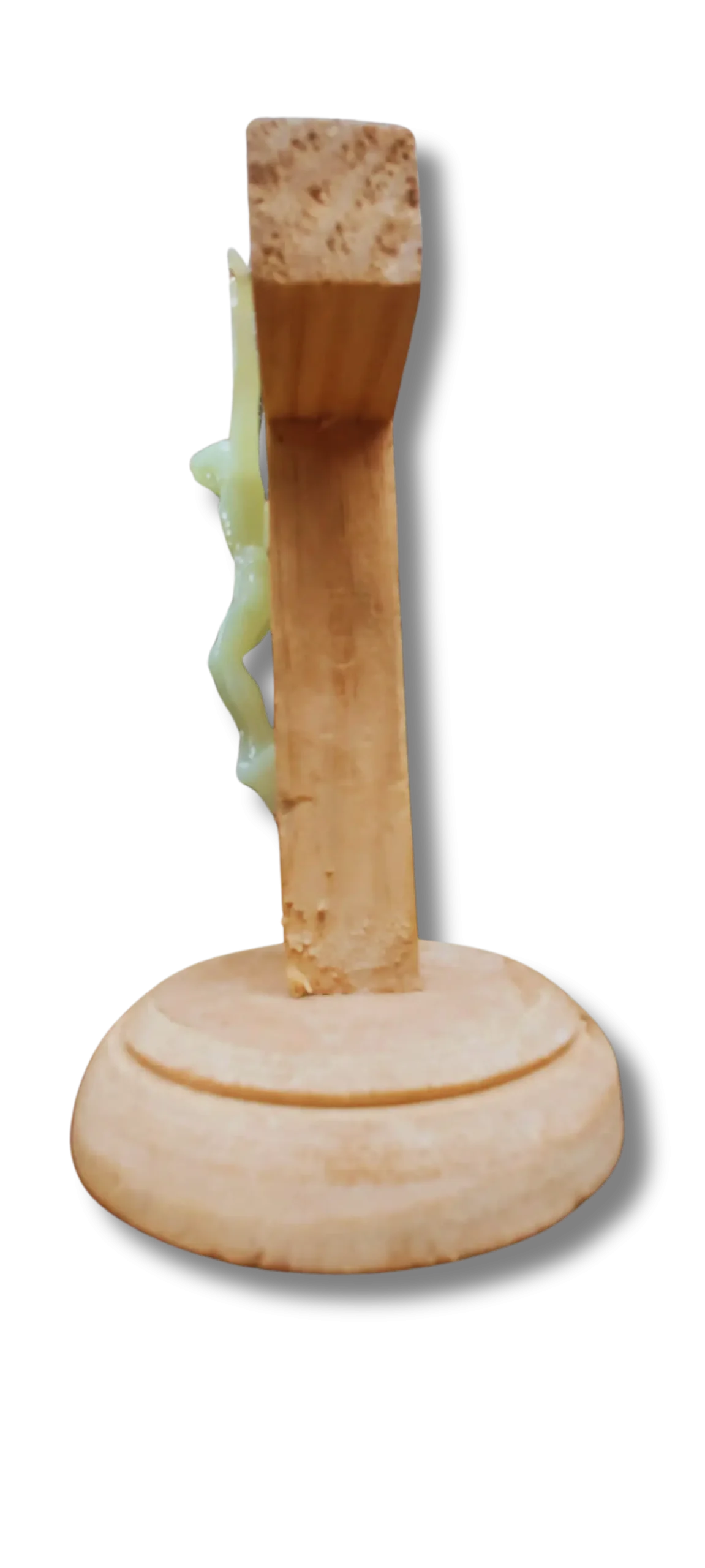 Illuminated Wooden Crucifix with Glowing Christ Image - Image 3